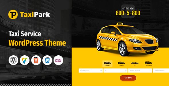TaxiPark Taxi Cab Service Company WordPress Theme