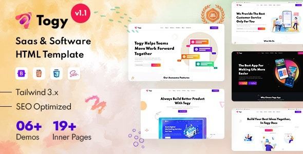 Togy Tailwind Technology Business Startup Template