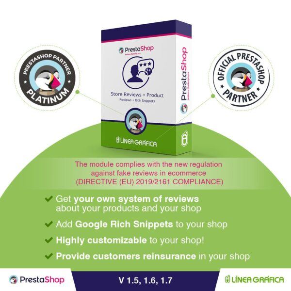 Store Reviews + Product Reviews + Google Rich Snippets�Prestashop