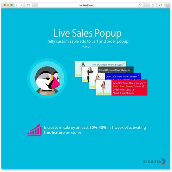 Live Sales Popup: product sold notification�PrestaShop