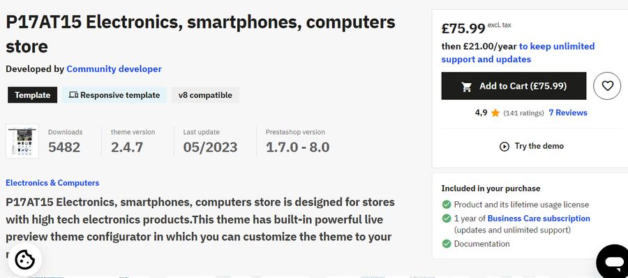 P17AT15 Electronics, smartphones, computers store Template [, ] Prestashop