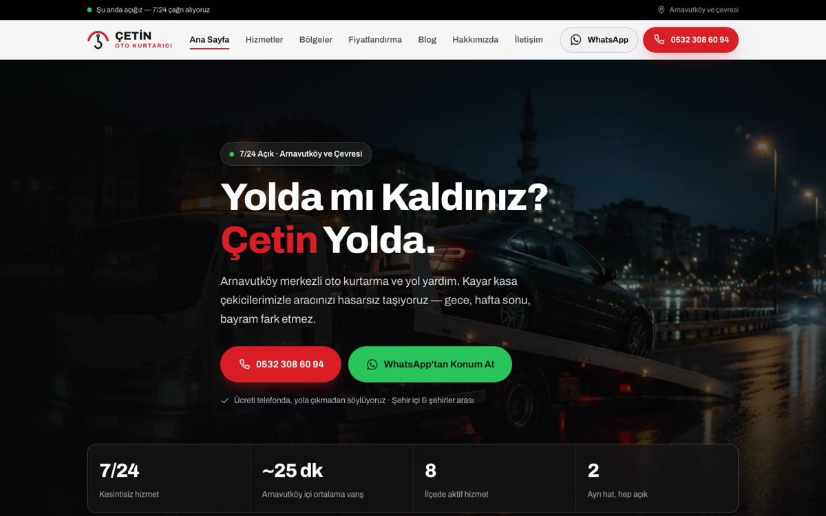 Çetin Oto Kurtarıcı